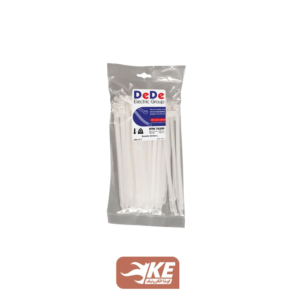 بست کمربندی 20 سانتی عرض 7.6 میلی‌ DeDe بسته 100 عددی DTN76200