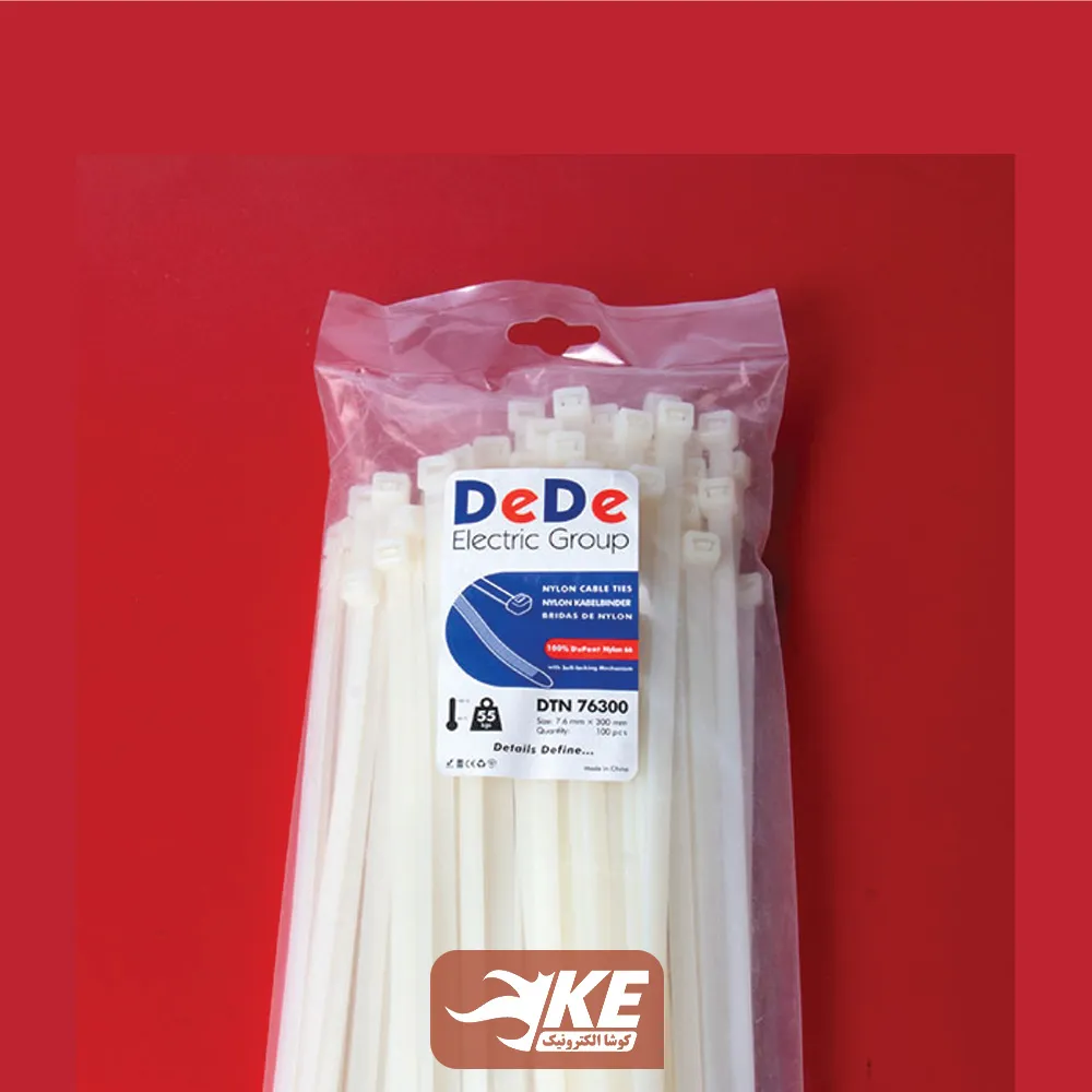 بست کمربندی 30 سانتی عرض 7.6 میلی‌ DeDe بسته 100 عددی DTN76300