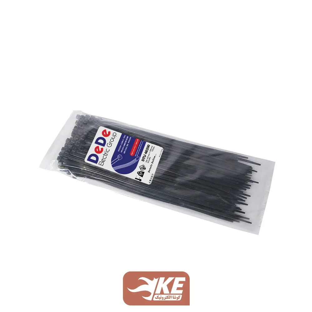 بست کمربندی آنتیUV طول 20 عرض 4.8 میلی‌ DeDe بسته 100 عددی DTU48200