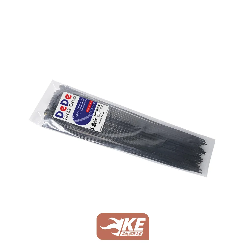 بست کمربندی آنتیUV طول 20 عرض 7.6 میلی‌ DeDe بسته 100 عددی DTU76200