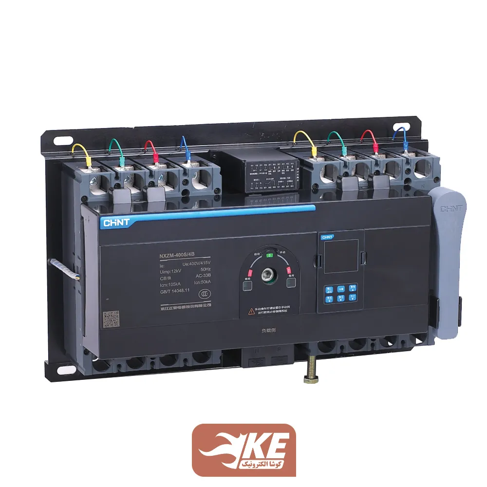 کلید اتوماتیک چنج آور دو طرفه موتوردار 250 آمپر 4 پل چینت سری NXZM-250S