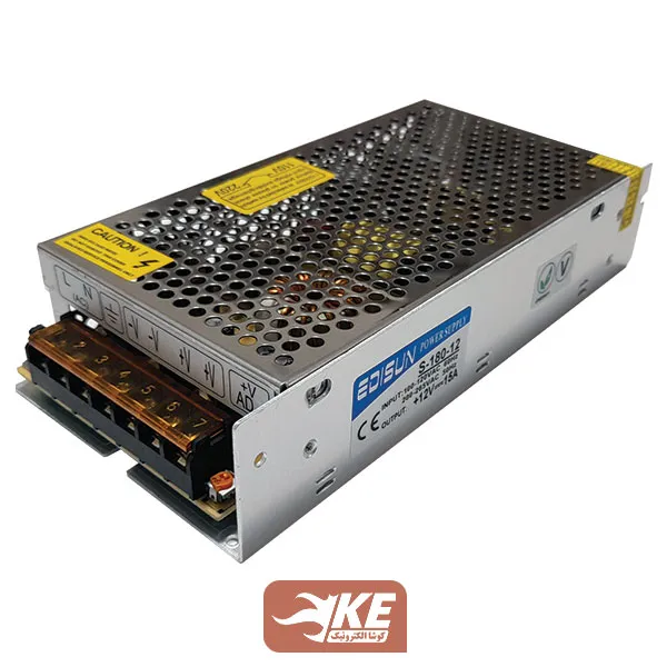 منبع تغذیه کف خواب 12 ولت 15 آمپر ادیسون مدل S-180-12