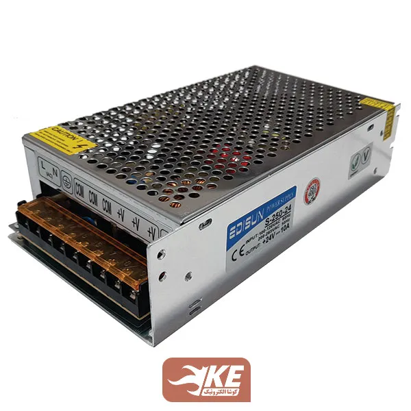 منبع تغذیه کف خواب 24 ولت 10 آمپر ادیسون
