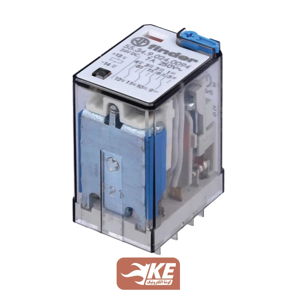 رله 24vDC چهار کنتاکت 7 آمپر فیندر مدل 55.34.9.024.0094