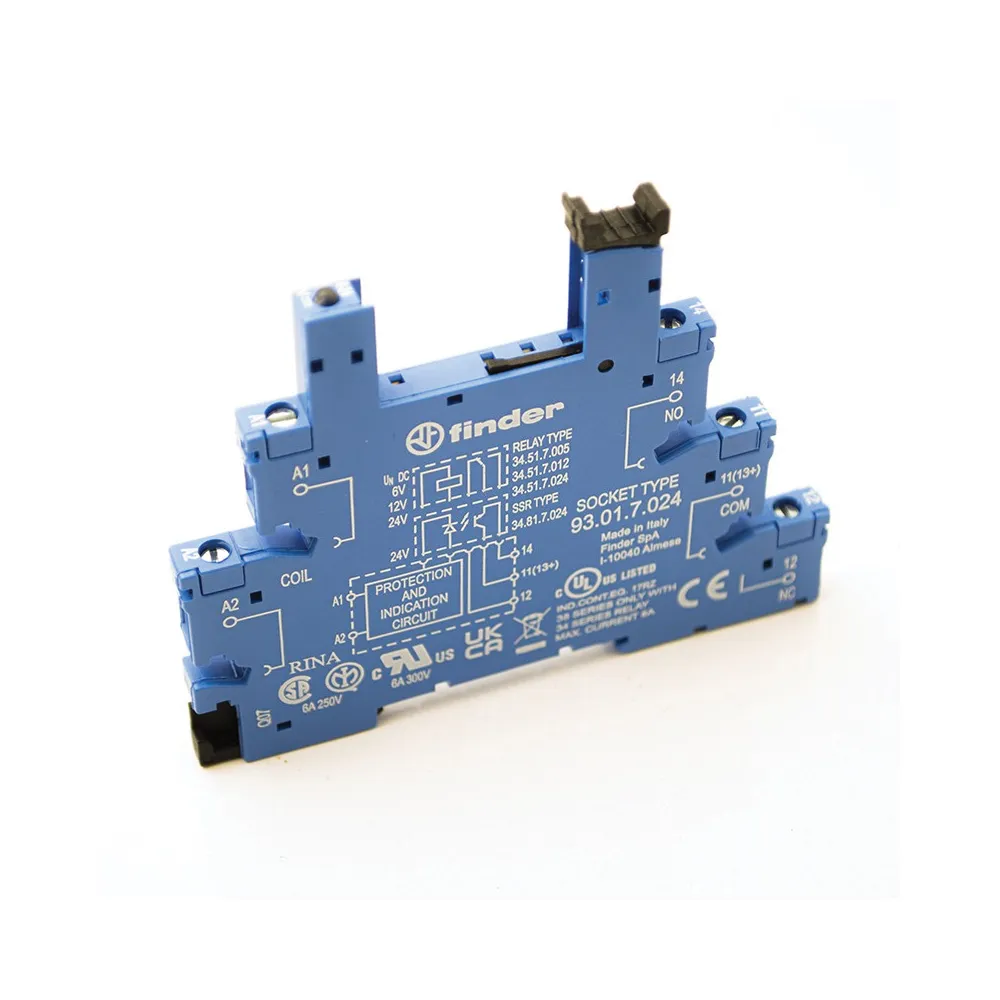 پایه رله PLC مخصوص رله‌های تحریک DC سری 34 فیندر مدل 93.61.7.024