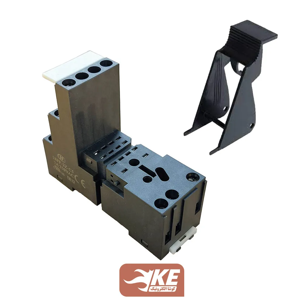 پایه رله دو کنتاکت مخصوص رله‌های سری HF18F-2Z هونگفا مدل 18FF-2Z-C5-H4