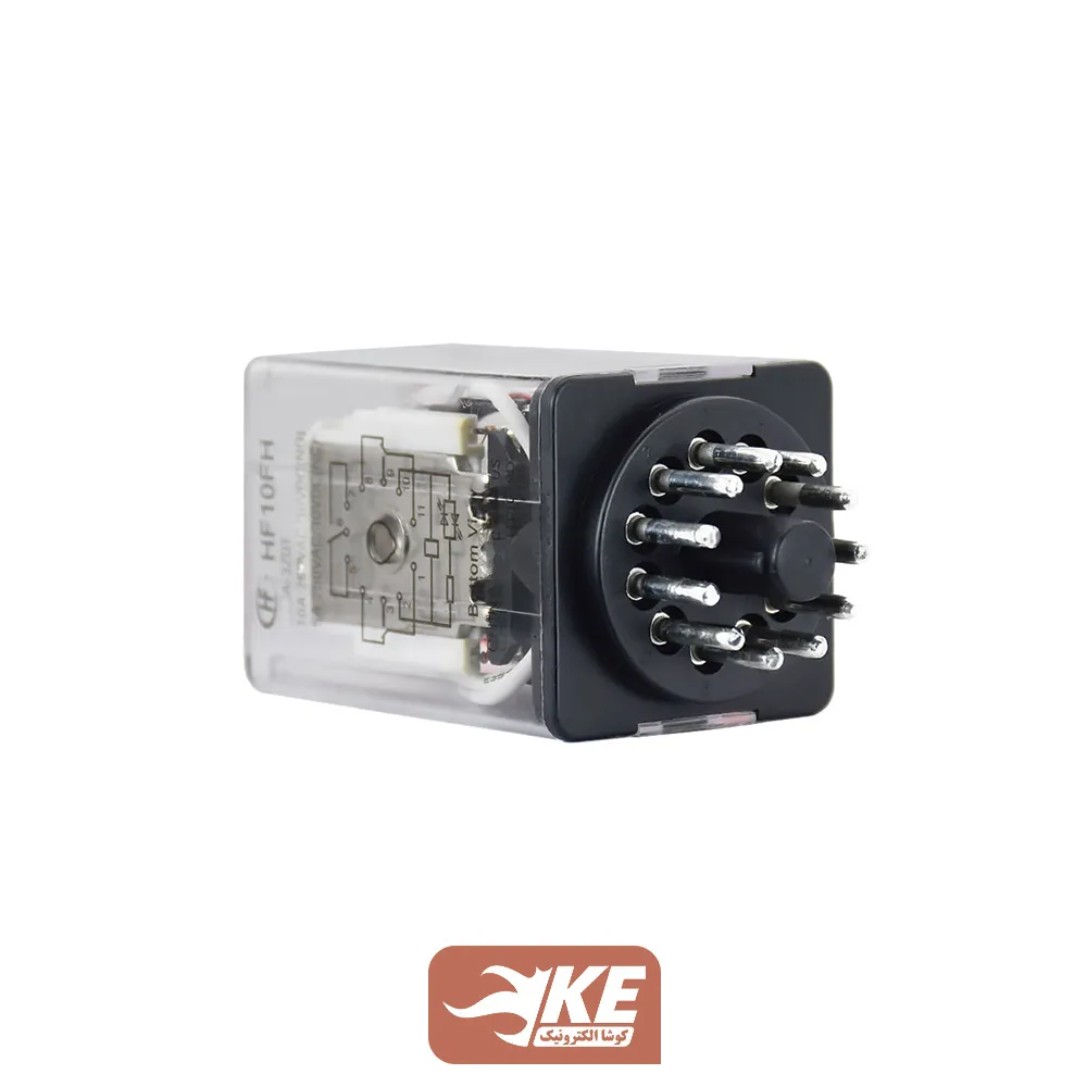 رله 12VAC سه کنتاکت 10 آمپر هونگفا HF10FH/012A-3ZDT