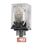 رله 220VAC دو کنتاکت 10 آمپر هونگفا HF10FH/220A-2ZDT