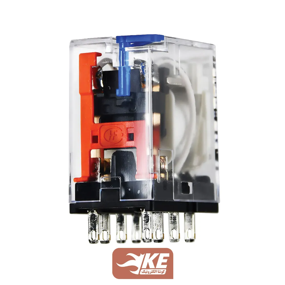 رله 12VDC دو کنتاکت 7 آمپر هونگفا HF18FH/012-2Z1TD