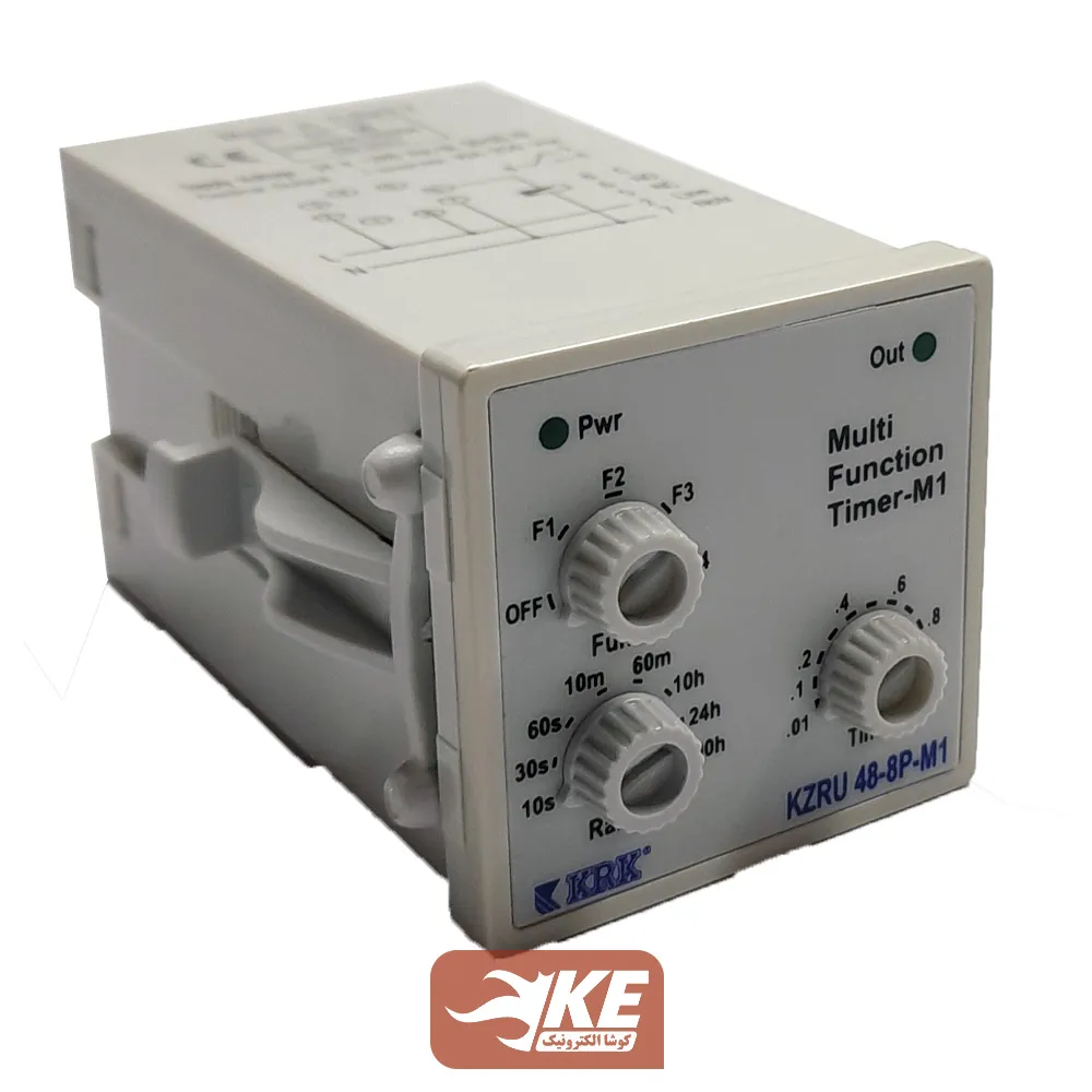 تایمر آنالوگ مولتی رنج سوکتی KRK مدل KZRU48-8P-M1