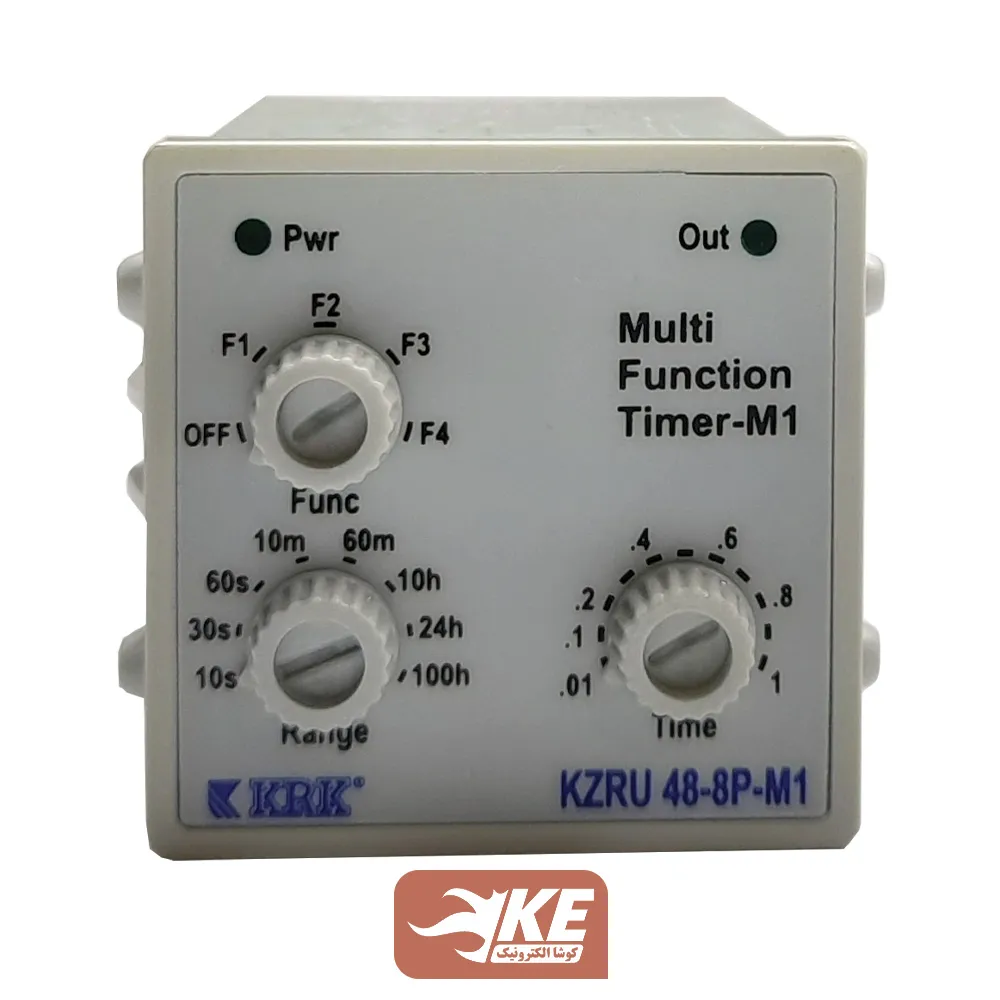 تایمر آنالوگ مولتی رنج سوکتی KRK مدل KZRU48-8P-M1