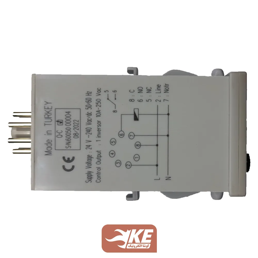 تایمر آنالوگ مولتی رنج سوکتی KRK مدل KZRU48-8P-M1