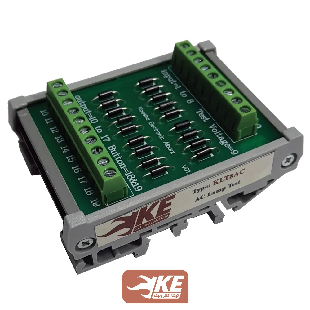 کارت لامپ تست 8 تایی AC کوشا الکترونیک KLT8AC