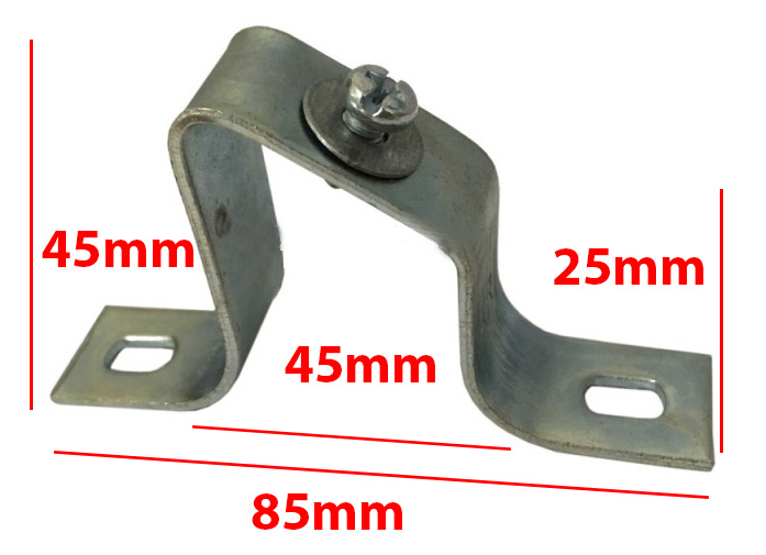 ابعاد پایه ریل زاویه‌دار 45 درجه
