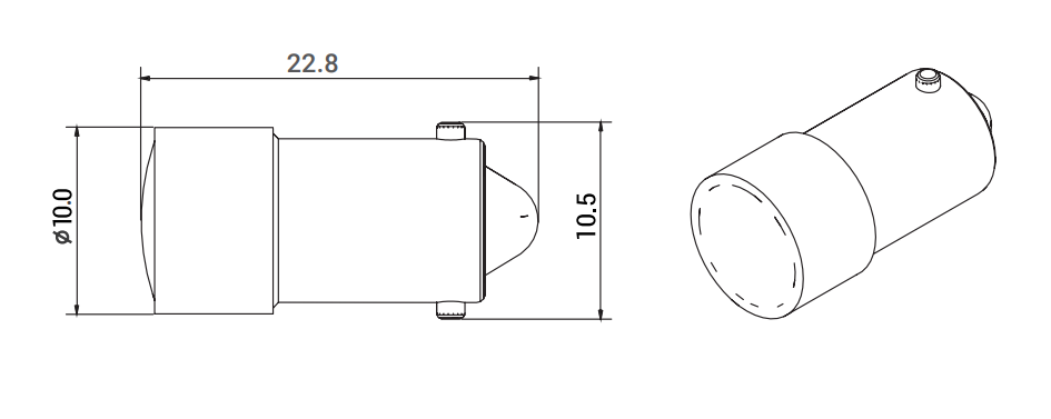 ابعاد لامپ چراغ سیگنال رعد مدل BA9s