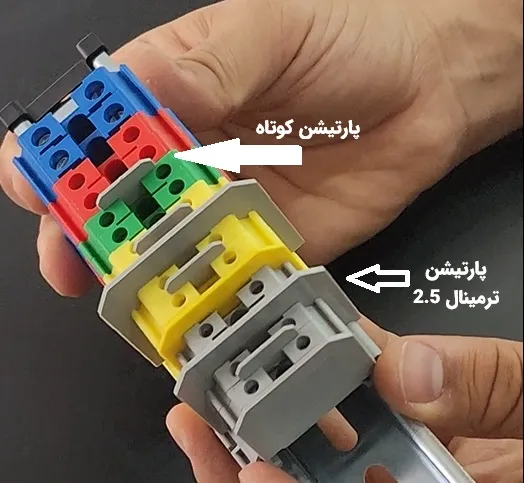نحوه نصب پارتیشن روی ترمینال و در بلوک ترمینال