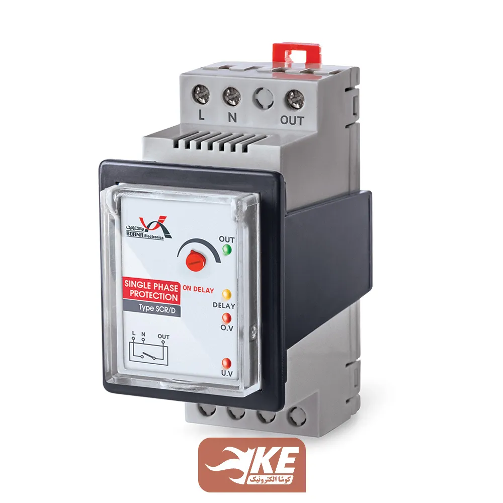 محافظ ولتاژ تکفاز 32 آمپری آنالوگ برنا الکترونیک مدل SCR/D