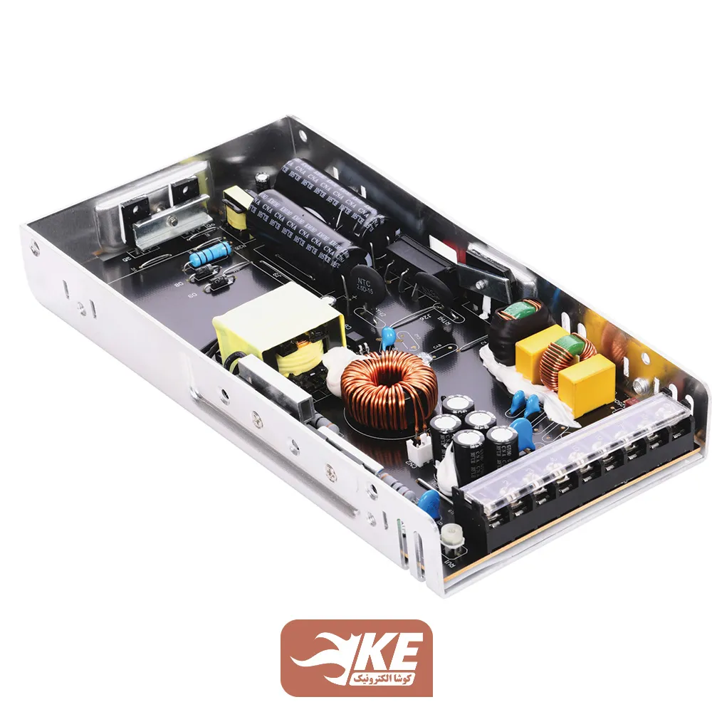 منبع تغذیه کف خواب 24 ولت 15 آمپر فن‌دار Green مدل GP360-S24