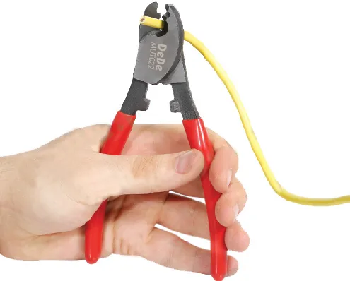 عملکرد قیچی سیم و کابل مخصوص برش تا قطر 22 میلی‌متر DeDe مدل MUT022