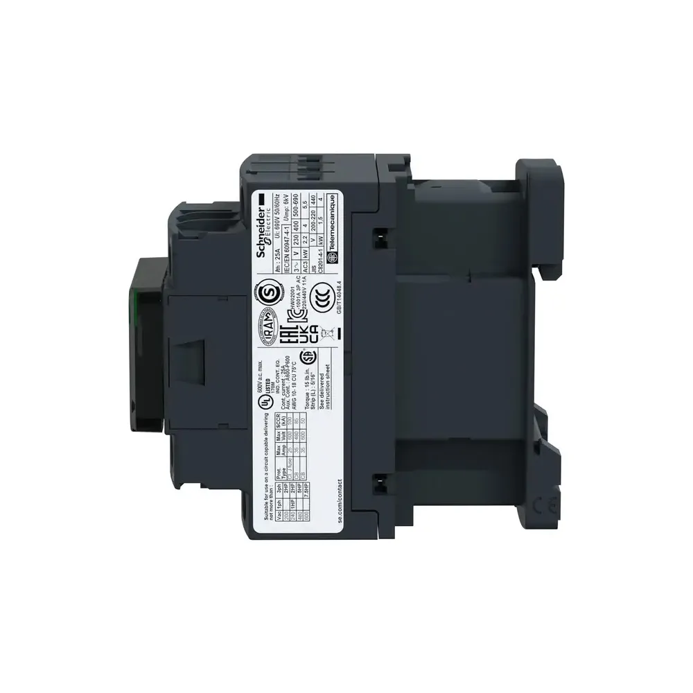 کنتاکتور 9 آمپر بوبین 220 ولت اشنایدر مدل LC1D09M7