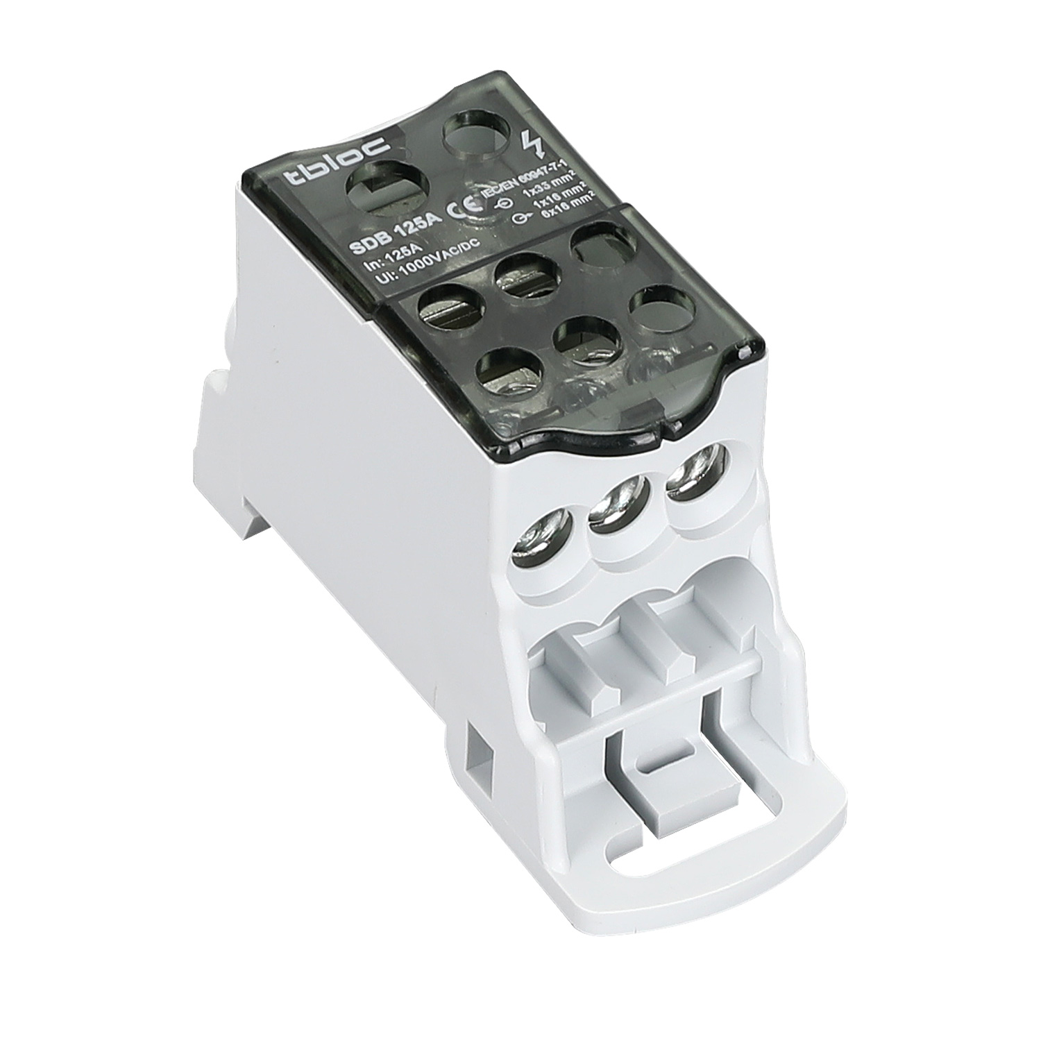 ترمینال توزیع تک هادی 125 آمپر 8 پیچ tbloc مدل SDB-125A